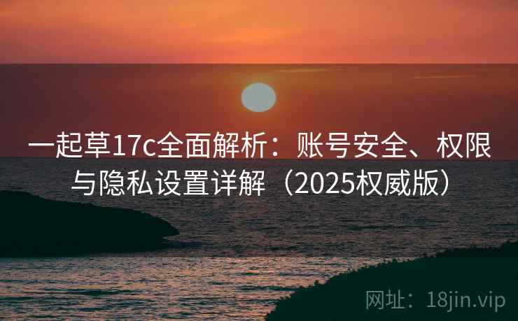 一起草17c全面解析：账号安全、权限与隐私设置详解（2025权威版）