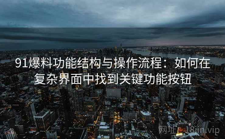 91爆料功能结构与操作流程：如何在复杂界面中找到关键功能按钮