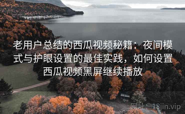 老用户总结的西瓜视频秘籍：夜间模式与护眼设置的最佳实践，如何设置西瓜视频黑屏继续播放