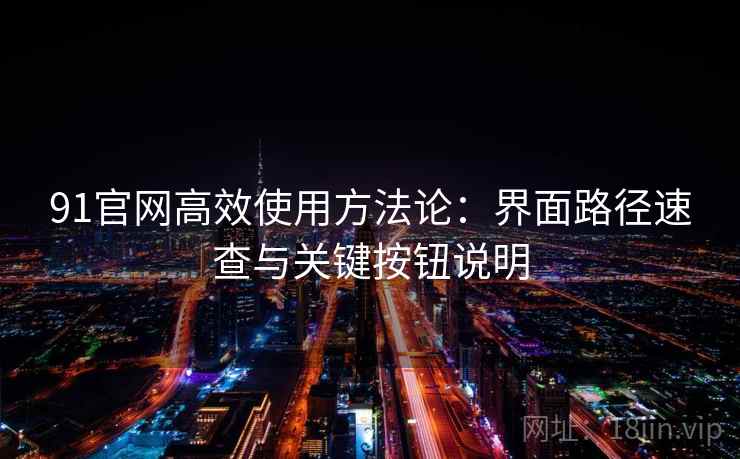 91官网高效使用方法论：界面路径速查与关键按钮说明