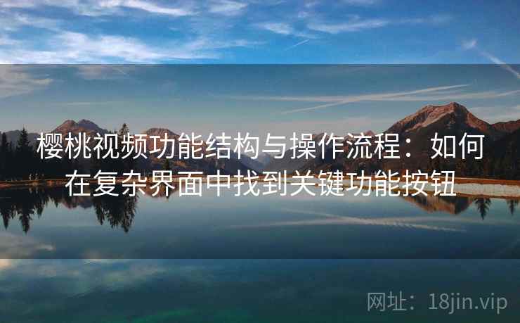 樱桃视频功能结构与操作流程：如何在复杂界面中找到关键功能按钮