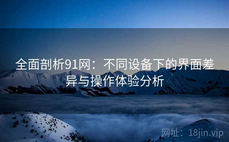全面剖析91网:不同设备下的界面差异与操作体验分析 全面剖析91网:不同设备下的界面差异与操作体验分析