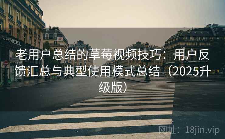 老用户总结的草莓视频技巧：用户反馈汇总与典型使用模式总结（2025升级版）